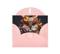 WZYWHJ Pink Holiday Greeting Card 6x4 in with Envelope for Christmas, Birthday, Valentine's Day, Party Invitation Creative animal modeling Printing