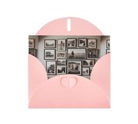 WZYWHJ Pink Holiday Greeting Card 6x4 in with Envelope for Christmas, Birthday, Valentine's Day, Party Invitation Pictures on the wall Printed