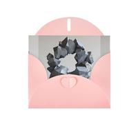 WZYWHJ Pink Holiday Greeting Card 6x4 in with Envelope for Christmas, Birthday, Valentine's Day, Party Invitation Strange irregular graphics Printed