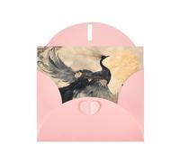 WZYWHJ Pink Holiday Greeting Card for Christmas, Birthday, Anniversary & more Ink Phoenix Picture