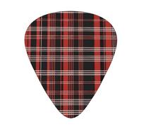 Wzywhj Plaid Red And Black Printing Guitar Plectrum Easy Grip Uke Picks Holding， Ukulele, Acoustic And Electric Guitar，12 Piece