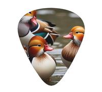 Wzywhj Playful Mandarin Ducks Printed Guitar Picks 12 Piece, Easy Grip Uke Picks Hold In One'S Hands, Ukulele, Acoustic Or Electric Electric Guitar