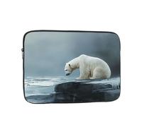 WZYWHJ Poor Polar Bear Looking at ice Picture Shockproof Portable Laptop Sleeve Case 15 inch for Men and Women Business Travel, School, Office Daily Use