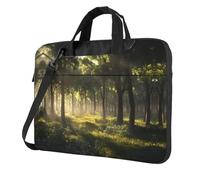WZYWHJ Primeval forest Picture Laptop Bag - with Soft Interior, Multiple Pockets - Ideal for Men, Travel and Business, Black, 13 inch