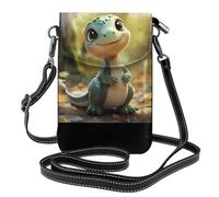 WZYWHJ Primitive Animals Pattern Women's leather phone bag crossbody package with adjustable shoulder strap