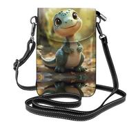 WZYWHJ Primitive Animals Picture Leather Crossbody Flap Phone Bag - Versatile Gift for Women Walking, Camping, Shopping, and Travel
