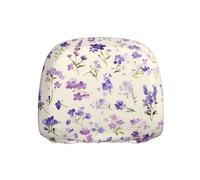 WZYWHJ Purple Lavender Colored Flowers Printed Seat Head Pillowcase Car Truck General Motors Parts Protective Cover one Pack