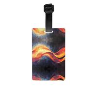 WZYWHJ Quantum Energy Flow Picture Luggage Tag with Detachable Wristband - Travel Hook for Convenient Identification - Lightweight & Personalized Business Card Size