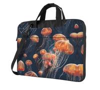 WZYWHJ Quantum Jellyfish Swarm Pattern Ultra-thin portable single-shoulder laptop bag 15.6 inch computer accessories soft shockproof for laptops