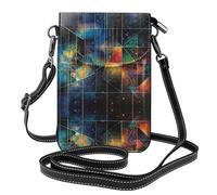 WZYWHJ Quantum lattice Picture Leather Crossbody Flap Phone Bag - Versatile Gift for Women Walking, Camping, Shopping, and Travel