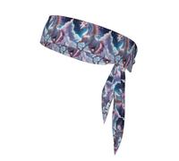 WZYWHJ Quantum Unicorn Pattern Headbands,Sports Head Tie,Headband for Men and Women,Hair Band for Running Workout Football