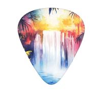 Wzywhj Rainforest Waterfall Picture Guitar Pick Easy Grip Uke Picks Comfortable Feel, Ukulele, Acoustic And Electric Guitarï¼ŒGuitar Plectrums 12'S