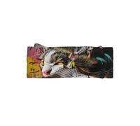 WZYWHJ Real graffiti cat Pattern baby bow headbands and elastic soft hair accessories for newborns and girls