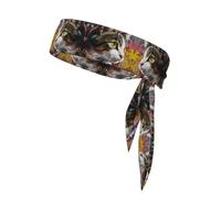 WZYWHJ Real Graffiti cat Pattern Headbands,Sports Head Tie,Headband for Men and Women,Hair Band for Running Workout Football