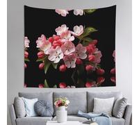 WZYWHJ red cherry blossom Printed Indoor Decor Tapestry 60x51 in : Soft, Quality and lightweight Suitable for wall hanging tapestries