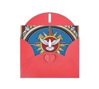 WZYWHJ Red Holiday Greeting Card 6x4 in with Envelope for Christmas, Birthday, Valentine's Day, Party Invitation holy spirit christia Picture