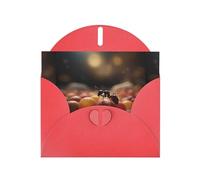 WZYWHJ Red Holiday Greeting Card 6x4 in with Envelope for Christmas, Birthday, Valentine's Day, Party Invitation Ants on candy Printing