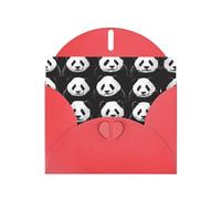 WZYWHJ Red Holiday Greeting Card for Christmas, Birthday, Anniversary & more Panda Pareto Chart Picture