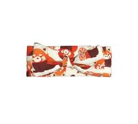 WZYWHJ red panda Printed baby bow headbands and elastic soft hair accessories for newborns and girls
