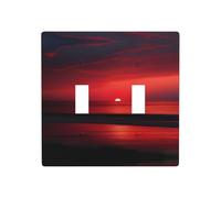 WZYWHJ Red Sunset At Dusk Printed Decorative Wall Plate 4.5x4.5 Inches Durable and Stylish for Residential and Commercial Areas