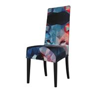 WZYWHJ Removable dining chair cover Block Wolf Prints comfortable and soft stretchable for kitchen living room and dinner party