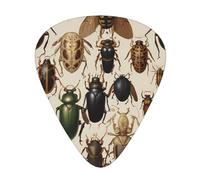 Wzywhj Renaissance Beetle Pattern Guitar Pick Easy Grip Uke Picks For Your Bass, Ukulele, Acoustic And Electric Guitar,12 Piece