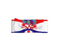 WZYWHJ Republic of Croatia flag Printing baby bow headbands and elastic soft hair accessories for newborns and girls