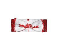 WZYWHJ Retro Canada Flag Pattern baby bow headbands and elastic soft hair accessories for newborns and girls