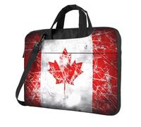 WZYWHJ Retro Canada Flag Pattern Ultra-thin portable single-shoulder laptop bag 15.6 inch computer accessories soft shockproof for laptops