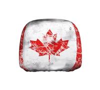 WZYWHJ Retro Canada Flag Printed Seat Head Pillowcase Car Truck General Motors Parts Protective Cover one Pack