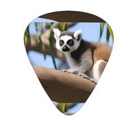 Wzywhj Ringtailed Lemur Pattern Guitar Pick Easy Grip Uke Picks For Your Bass, Ukulele, Acoustic And Electric Guitar，12 Piece