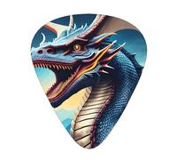 Wzywhj Roaring Dragon Pattern Guitar Pick Easy Grip Uke Picks For Your Bass, Ukulele, Acoustic And Electric Guitarï¼Œ12 Piece