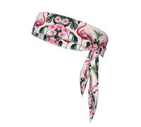 WZYWHJ Romantic Flamingo Pattern Headbands,Sports Head Tie,Headband for Men and Women,Hair Band for Running Workout Football