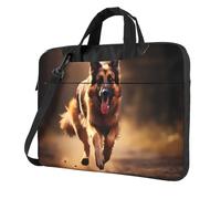 WZYWHJ Running german shepherd dog Prints Ultra-thin portable single-shoulder laptop bag 14 inch computer accessories soft shockproof for laptops