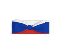WZYWHJ Russian Flag Printing baby bow headbands and elastic soft hair accessories for newborns and girls