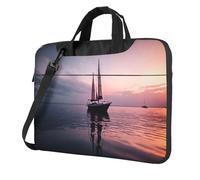 WZYWHJ Sailboat At Sunset Pattern Ultra-thin portable single-shoulder laptop bag 15.6 inch computer accessories soft shockproof for laptops