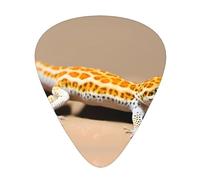 Wzywhj Sand Leopard Gecko Pattern Guitar Pick Easy Grip Uke Picks For Your Bass, Ukulele, Acoustic And Electric Guitarï¼Œ12 Piece
