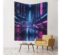 WZYWHJ Sci-Fi Street Printed Wall Decoration Tapestry 60x51in Soft Durable Lightweight for Bedroom and Dorm Room Decor