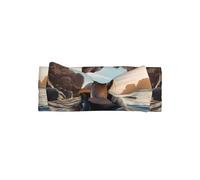 WZYWHJ Sea lion on the rocks Printed baby bow headbands and elastic soft hair accessories for newborns and girls