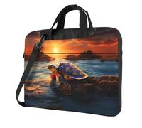 WZYWHJ sea turtle sunset Prints Ultra-thin portable single-shoulder laptop bag 15.6 inch computer accessories soft shockproof for laptops