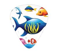 Wzywhj Sea Water Animals Pattern Guitar Pick Easy Grip Uke Picks For Your Bass, Ukulele, Acoustic And Electric Guitar，12 Piece