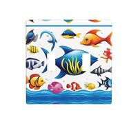 WZYWHJ sea water animals Printed Decorative Wall Plate 4.5x4.5 Inches Durable and Stylish for Residential and Commercial Areas