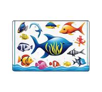 WZYWHJ sea Water Animals Printing Anti-Slip Floor mat Carpet Rug 36"x24" for Living Room Office Coffee Table Bed Balcony
