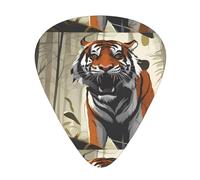 Wzywhj Serious Tiger Pattern Guitar Pick Easy Grip Uke Picks For Your Bass, Ukulele, Acoustic And Electric Guitar,12 Piece