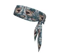 WZYWHJ Shark in The Waves Printed Headbands,Sports Head Tie,Headband for Men and Women,Hair Band for Running Workout Football