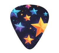 Wzywhj Shining Stars In The Night Sky Printed Guitar Picks 12 Piece, Easy Grip Uke Picks Hold In One'S Hands, Ukulele, Acoustic Or Electric Electric Guitar