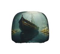 WZYWHJ Shipwreck at The Bottom of The Lake Printed Seat Head Pillowcase Car Truck General Motors Parts Protective Cover one Pack