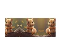 WZYWHJ Shy little squirrel Picture Extra large rubber keyboard pad, thickened anti slip Office desk cushion