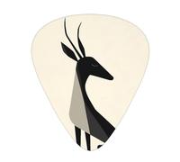 Wzywhj Simple Deer Pattern Guitar Pick Easy Grip Uke Picks For Your Bass, Ukulele, Acoustic And Electric Guitarï¼Œ12 Piece