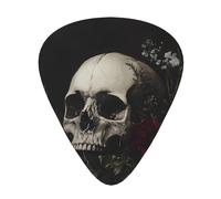 Wzywhj Skeletons In The Dead Flowers Printed Guitar Picks 12 Piece, Easy Grip Uke Picks Hold In One'S Hands, Ukulele, Acoustic Or Electric Electric Guitar